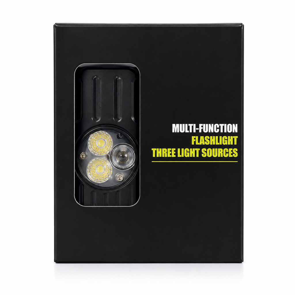 Orbecco Multi-Function LED Flashlight – 3 Light Sources