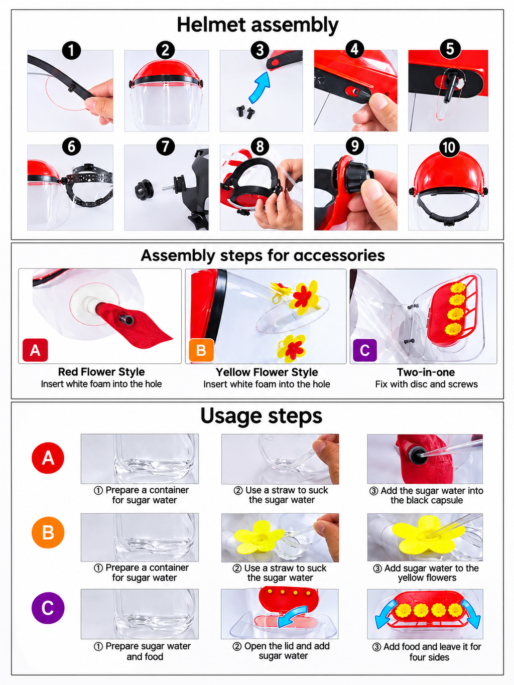 Hummingbird Feeder Helmet