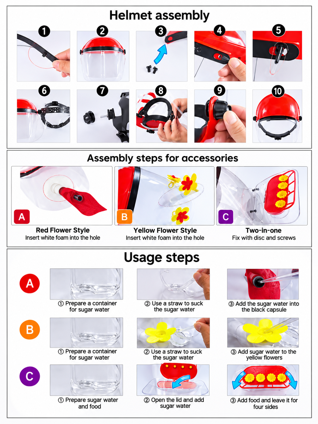 Hummingbird Feeder Helmet