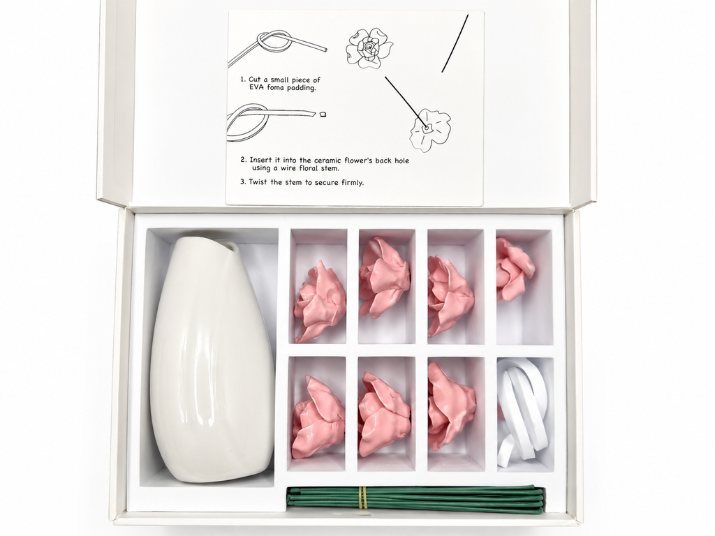 Mossora ceramic flower vase kit