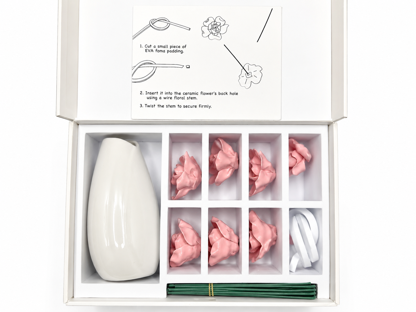 Mossora ceramic flower vase kit