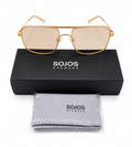 SOJOS Gold-Tone Aviator Sunglasses