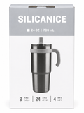 SILICANICE 24 oz Insulated Stainless Steel Tumbler with Handle & Lid – Gray