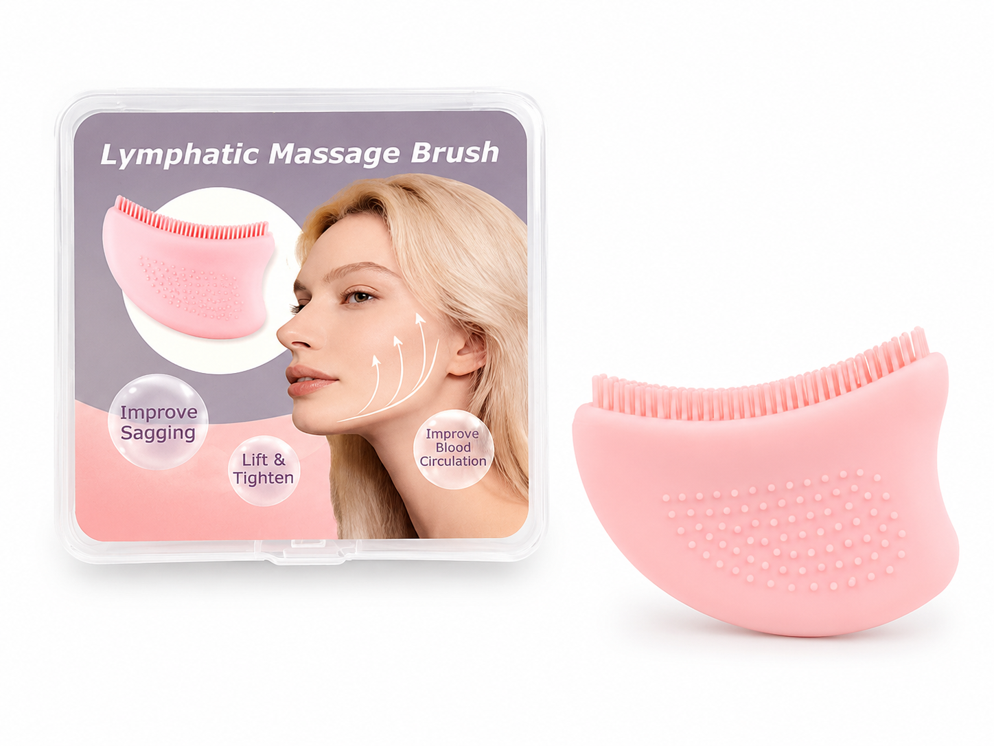 Lymphatic Massage Brush – Silicone Face & Body Massage Brush
