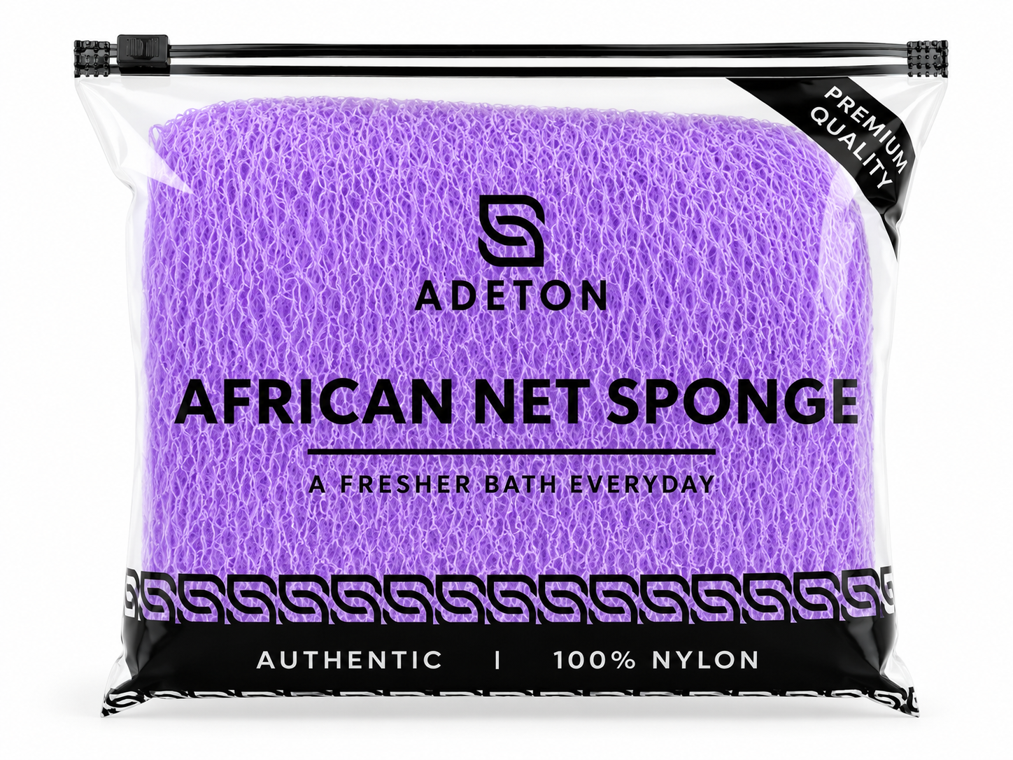 ADETON African Net Sponge – Purple Exfoliating Bath Sponge