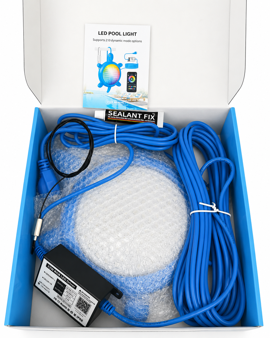 PRIORARE Smart LED Turtle Pool Light – App Controlled